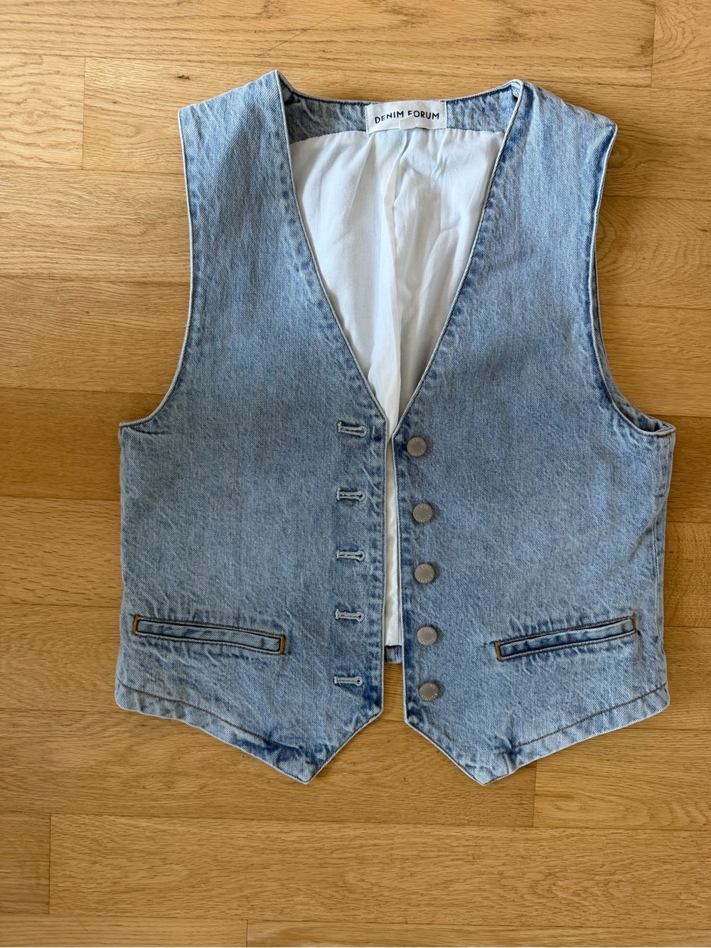 Denim Forum Light Blue Denim Vest